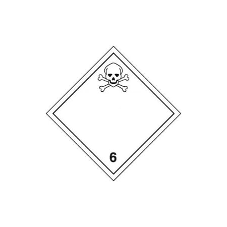 Accuform TDG PLACARD CLASS 6 273MM x 273MM TCP634MG50 TCP634MG50